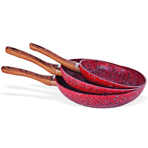 [INN0374846] Set de Sarten de Granito Monix Rojo 704030